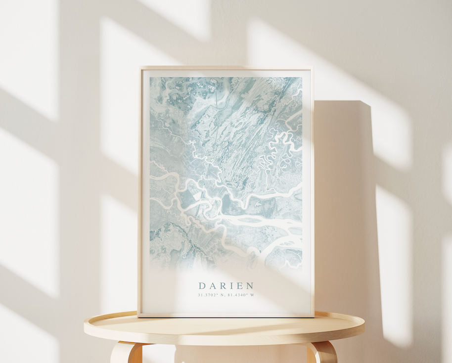 Darien GA Map Print