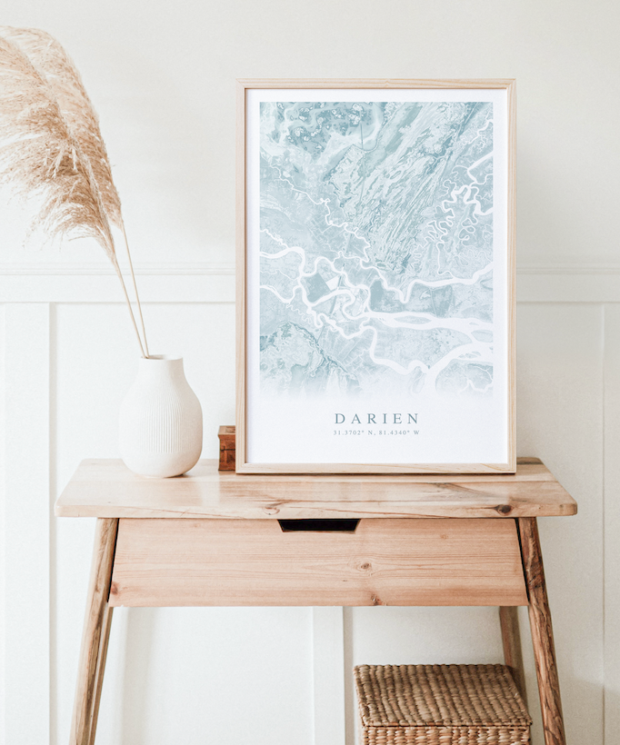 Darien GA Map Print