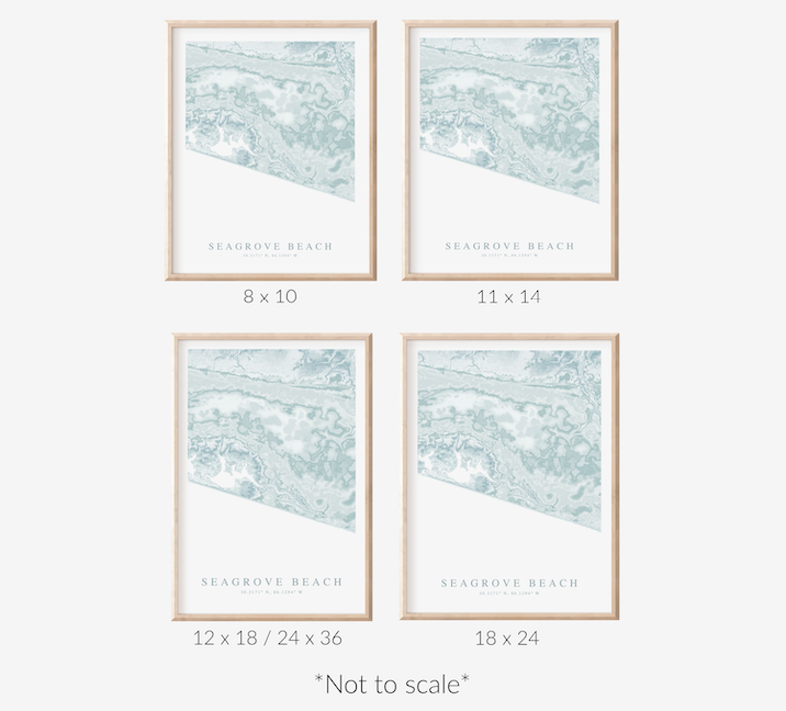 Seagrove Beach Map Print