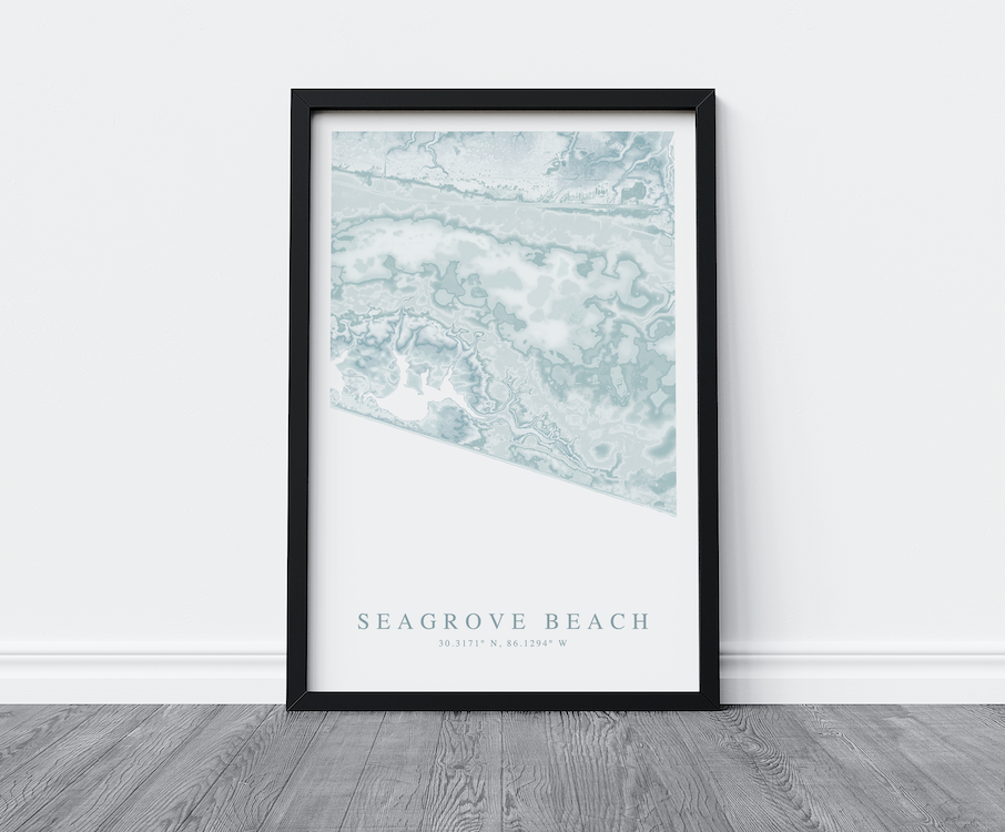 Seagrove Beach Map Print VirtualMap 01 