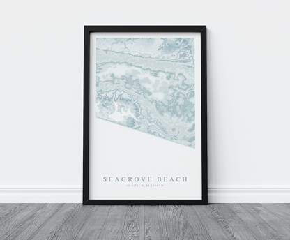Seagrove Beach Map Print