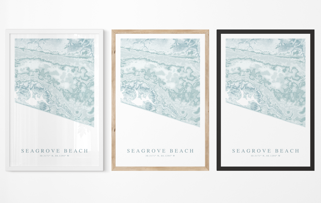 Seagrove Beach Map Print