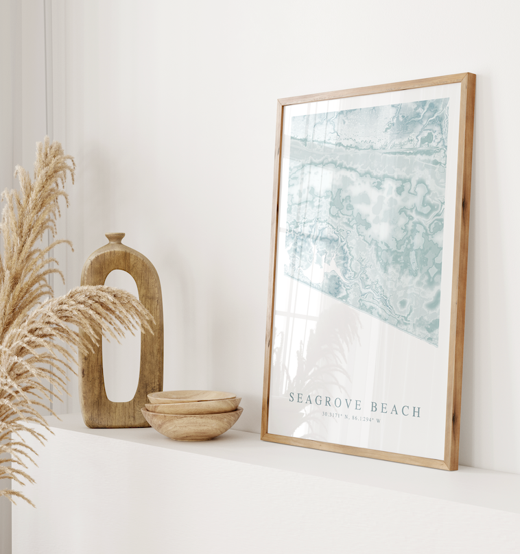 Seagrove Beach Map Print
