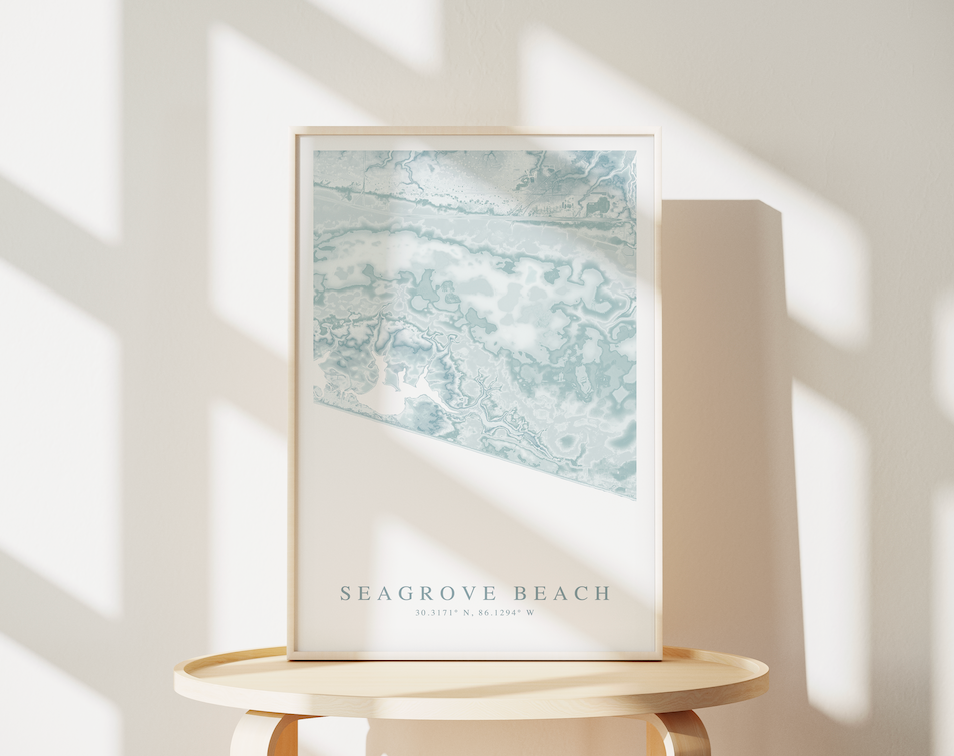 Seagrove Beach Map Print