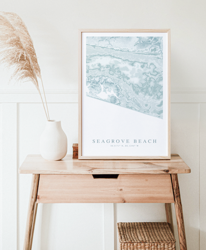 Seagrove Beach Map Print