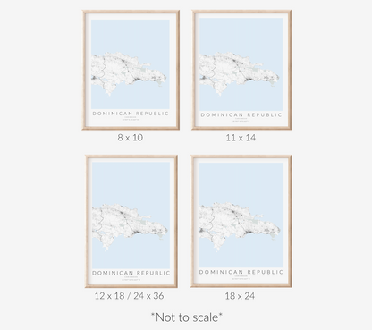 Dominican Republic Map Print