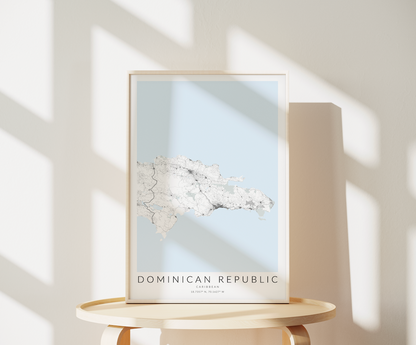 Dominican Republic Map Print
