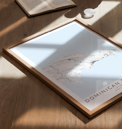 Dominican Republic Map Print