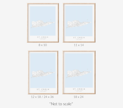 St. Croix USVI Map Print