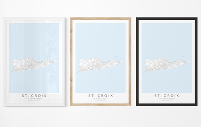 St. Croix USVI Map Print