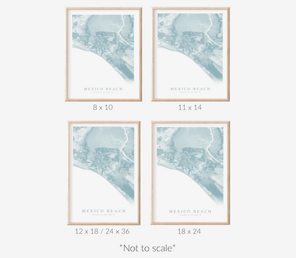 Mexico Beach FL Map Print
