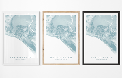Mexico Beach FL Map Print