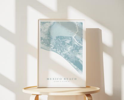 Mexico Beach FL Map Print