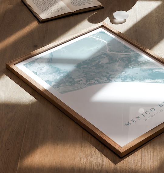 Mexico Beach FL Map Print