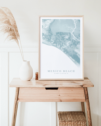 Mexico Beach FL Map Print