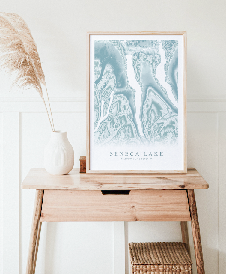 Seneca Lake Map Print