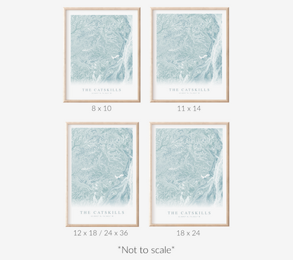 Catskills Map Print