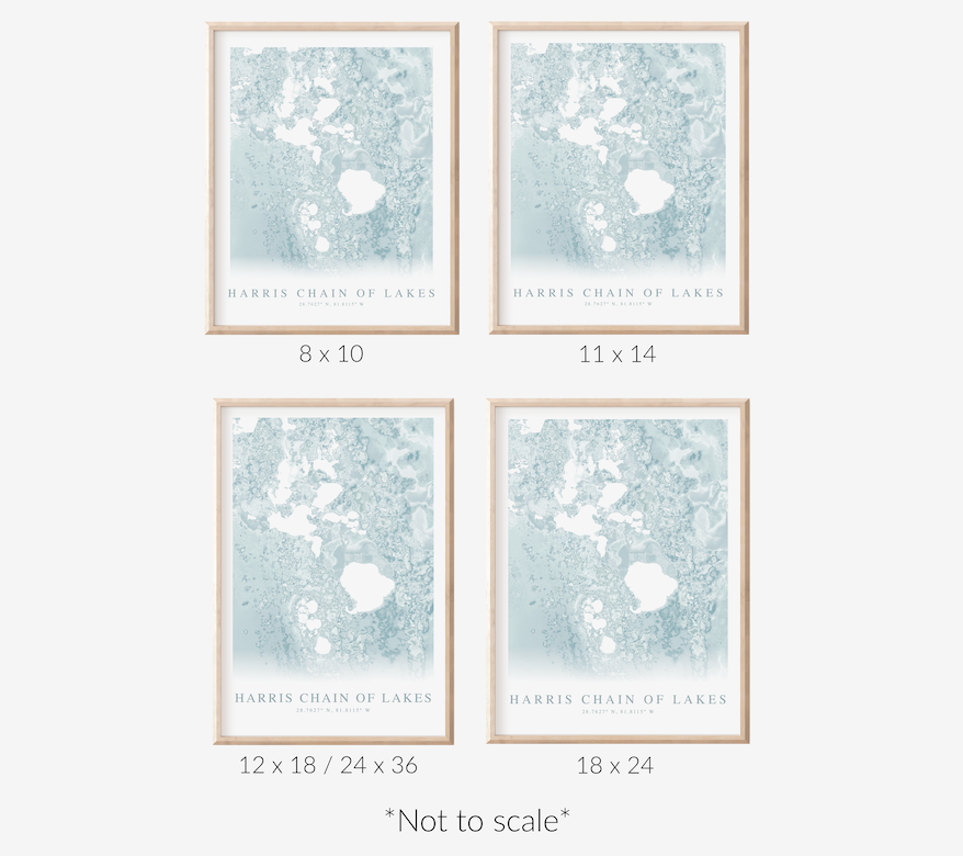 Harris Chain of Lakes Map Print