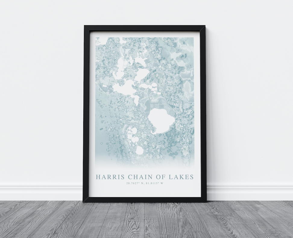 Harris Chain of Lakes Map Print