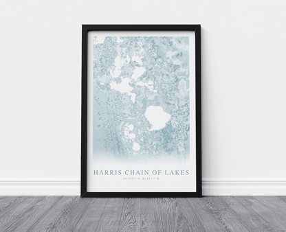 Harris Chain of Lakes Map Print