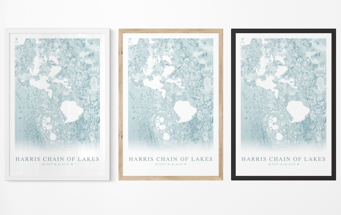 Harris Chain of Lakes Map Print