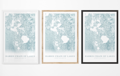 Harris Chain of Lakes Map Print