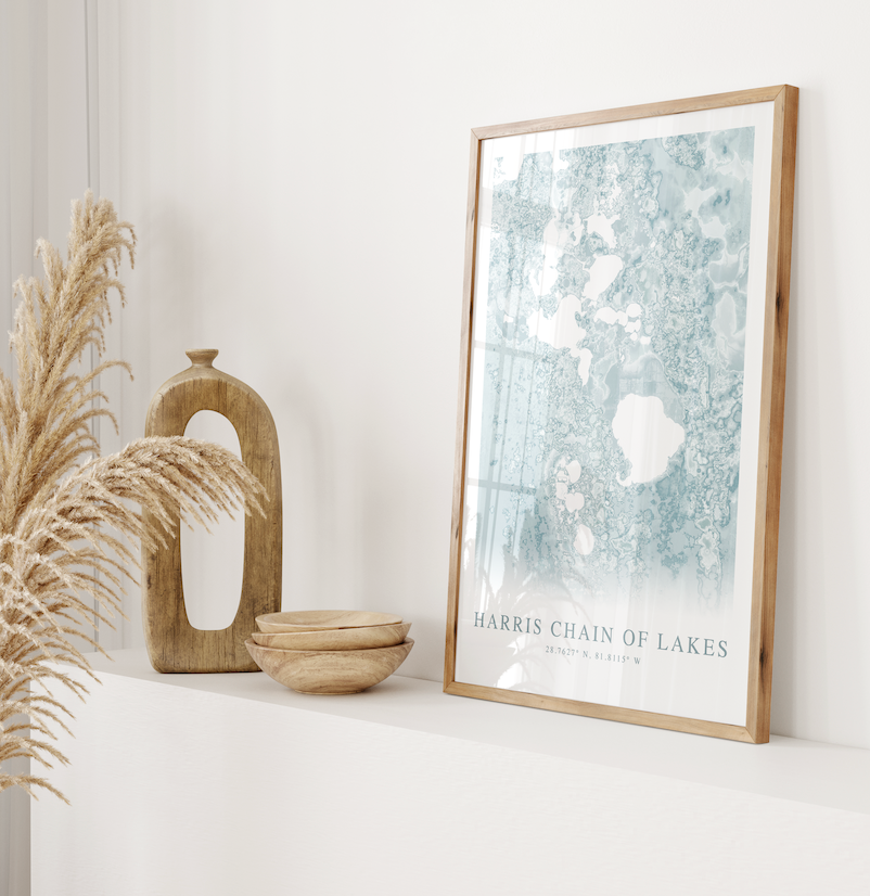 Harris Chain of Lakes Map Print