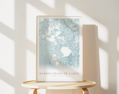Harris Chain of Lakes Map Print