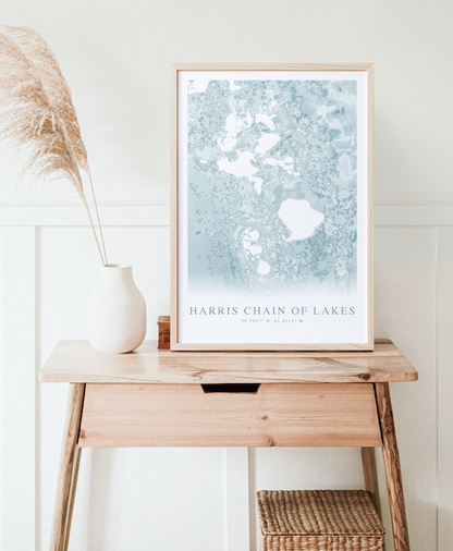 Harris Chain of Lakes Map Print