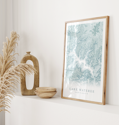 Lake Wateree Map Print