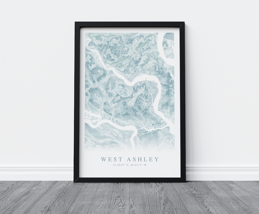 West Ashley Map Print