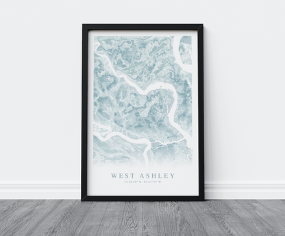 West Ashley Map Print