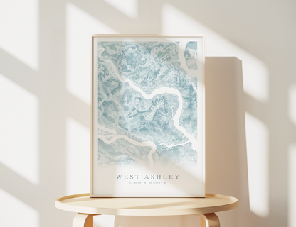 West Ashley Map Print