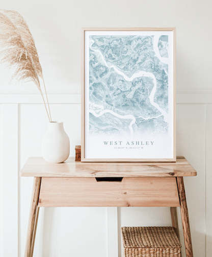 West Ashley Map Print