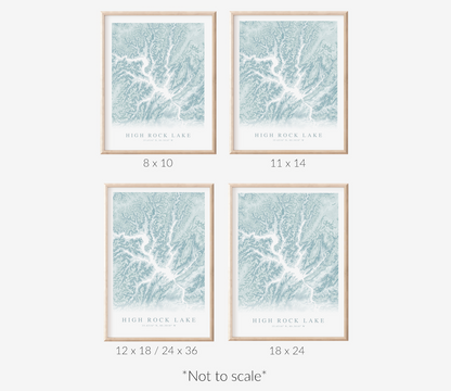 High Rock Lake Map Print