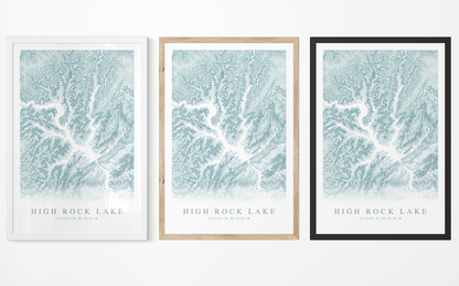 High Rock Lake Map Print