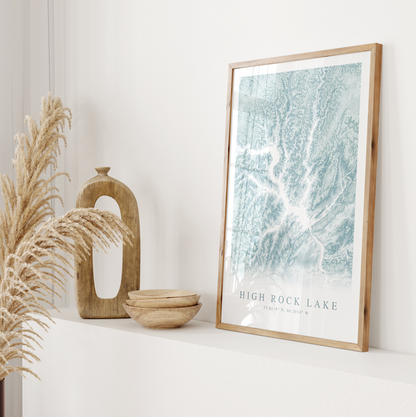 High Rock Lake Map Print