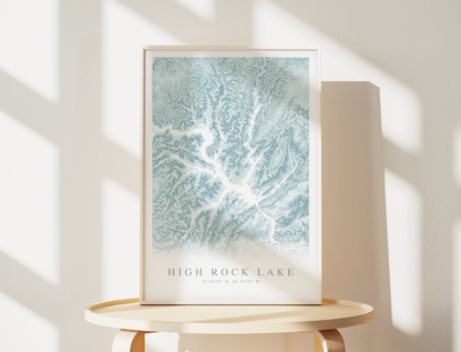 High Rock Lake Map Print