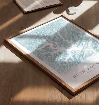 High Rock Lake Map Print