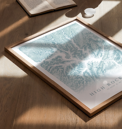 High Rock Lake Map Print