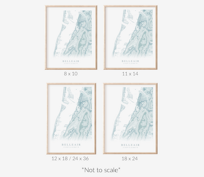 Belleair Map Print
