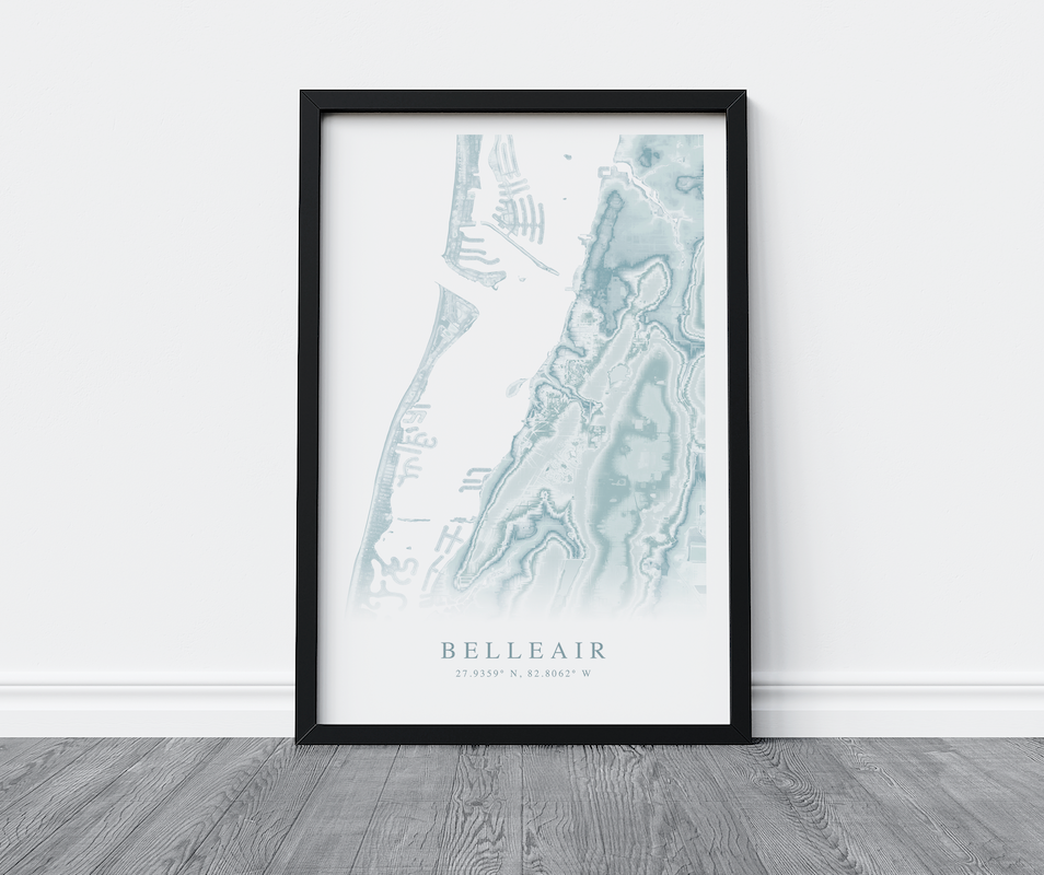 Belleair Map Print