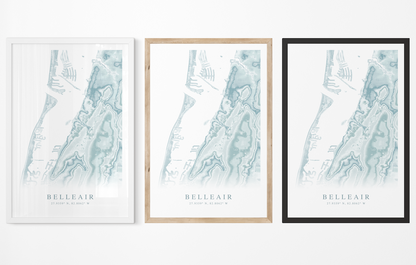 Belleair Map Print