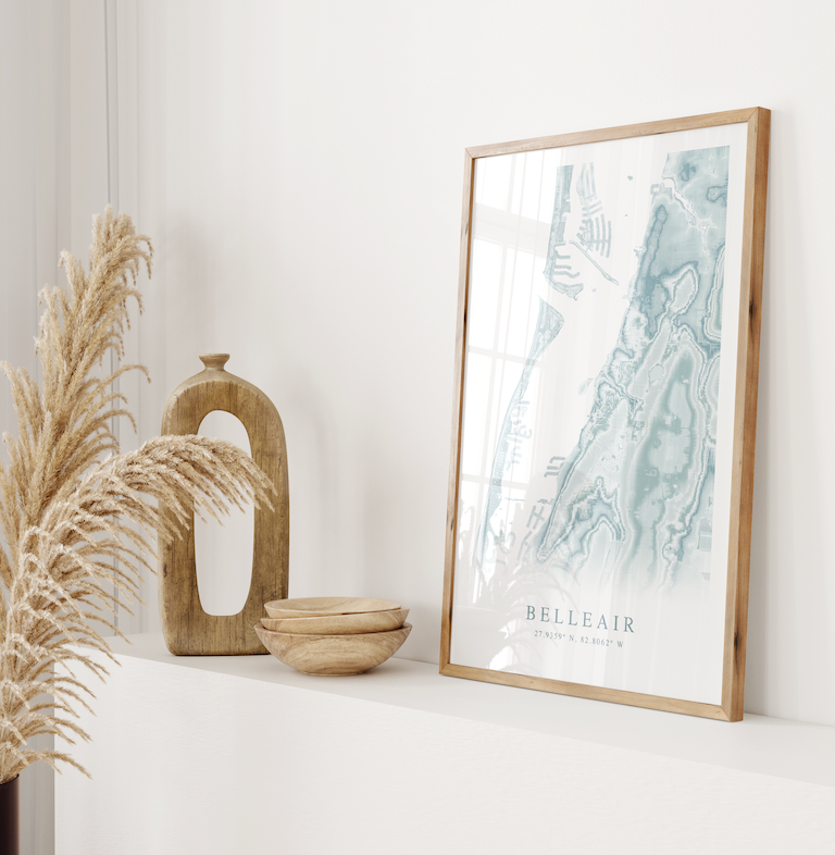 Belleair Map Print