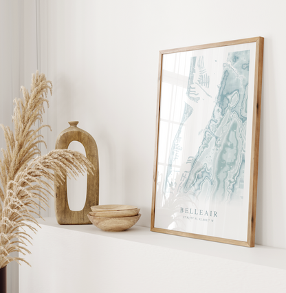Belleair Map Print