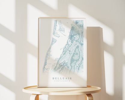 Belleair Map Print