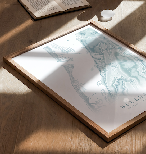 Belleair Map Print