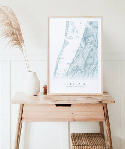 Belleair Map Print
