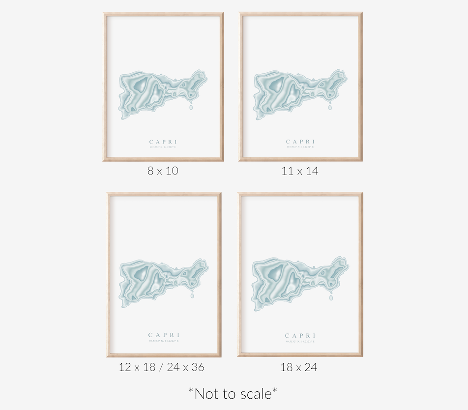 Capri Italy Map Print