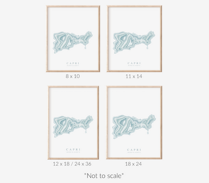 Capri Italy Map Print